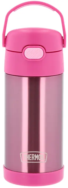 Thermos Funtainer Drikkeflaske m sugerør Pink 355ml 