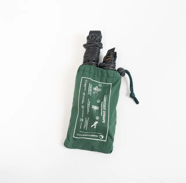 Ticket To The Moon Lightest Strap Opphengstau Dyneema, sort 