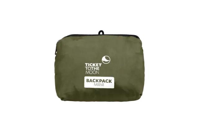 Ticket To The Moon Mini Backpack Superlett ryggsekk, Army Green/Khaki 