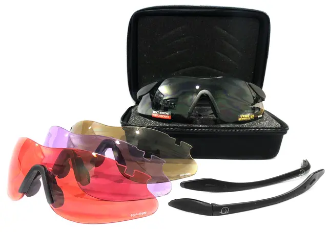 Top Gun skytebriller X-Pro m/4 glass 4 farger med utskiftbare glass 