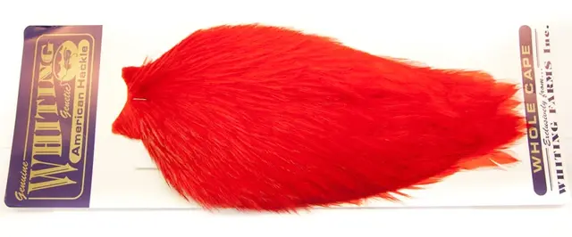 Whiting Am. Rooster Cape - Red (White Dyed) 