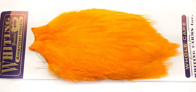 Whiting Am. Rooster Cape - Shrimp Orange (White Dyed) 