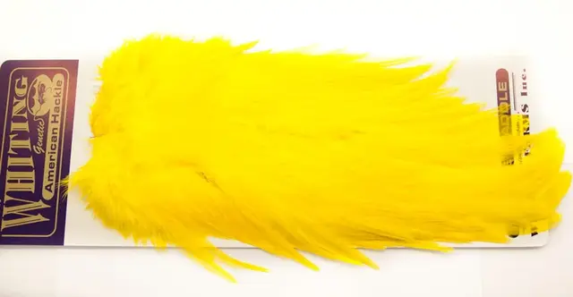 Whiting Am. Rooster Saddle - Yellow (White Dyed) 
