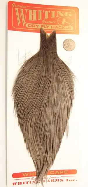 Whiting Dry Fly Cape - Dark Dyed Dun Bronsegradering 