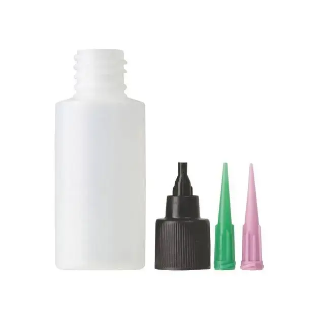 Loon Applicator Bottle, Cap & Needles For deg som lager egen lakk eller lim 