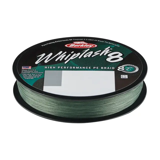 Berkley Whiplash8 150m 0,18mm Moss Green Bruddstyrke på 23,3kg 