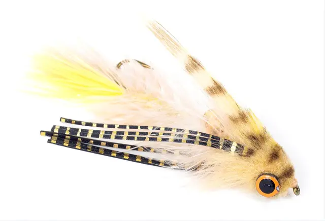 Umpqua Baby Gonga #8 Tan/Yellow Stor ørretstreamer 