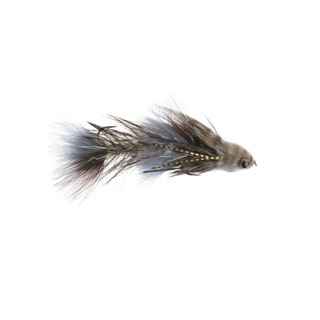 Umpqua Double Gonga #4 Gray Stor ørretstreamer 