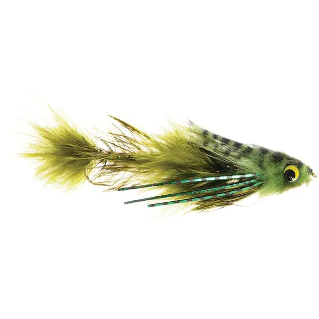 Umpqua Double Gonga #4 Olive Stor ørretstreamer 