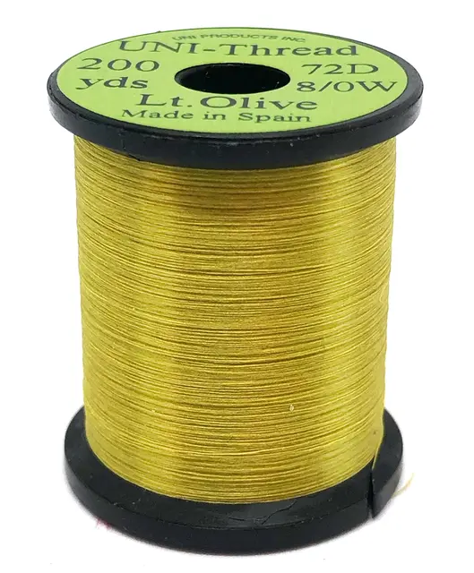 UNI bindetråd 8/0 - Lt. Olive 200y 