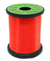 UNI bindetr&#229;d 8/0 - Fire Orange 200y