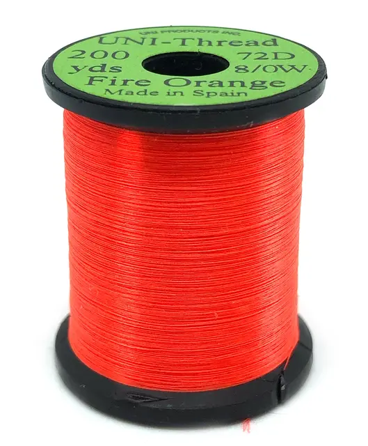 UNI bindetråd 8/0 - Fire Orange 200y 