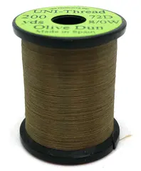 UNI bindetr&#229;d 8/0 - Olive Dun 200y