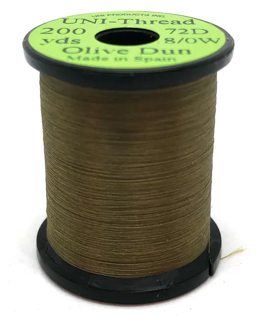 UNI bindetråd 8/0 - Olive Dun 200y 