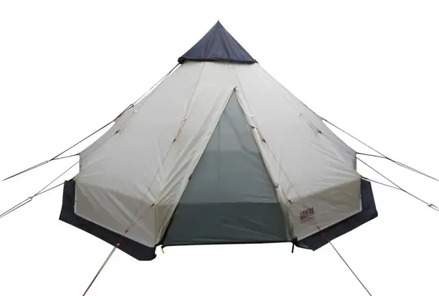 Urberg Breheim Lavvo Sand Shell Designet med plass til fire personer 