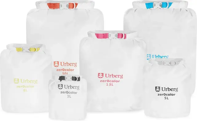 Urberg Zero Color  Drybag Set Multicolor Seks vanntette pakkposer 