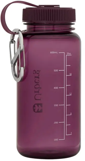 Urberg Tritan bottle 600ml Dark purple Drikkeflaske med skrukork og karabinkrok 