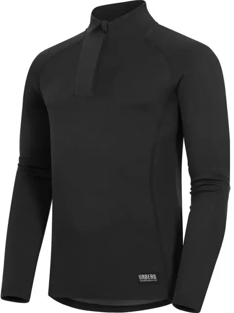 Urberg MerinoBamboo Base Layer Zip S Black Beauty, herre 