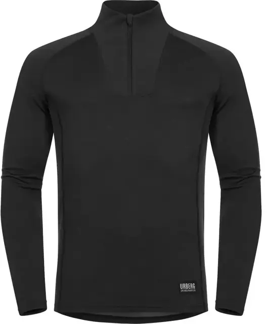 Urberg MerinoBamboo Base Layer Zip S Black Beauty, herre 