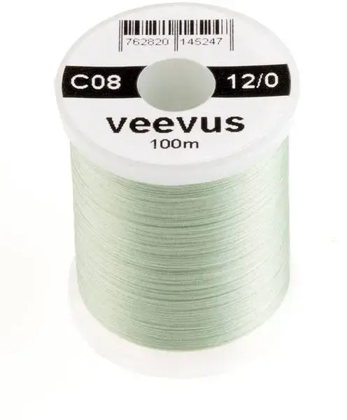 Veevus bindetråd 12/0 - Light Olive Råsterk, lett å splitte 