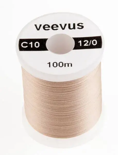Veevus bindetråd 12/0 - Pale Tan Råsterk, lett å splitte 