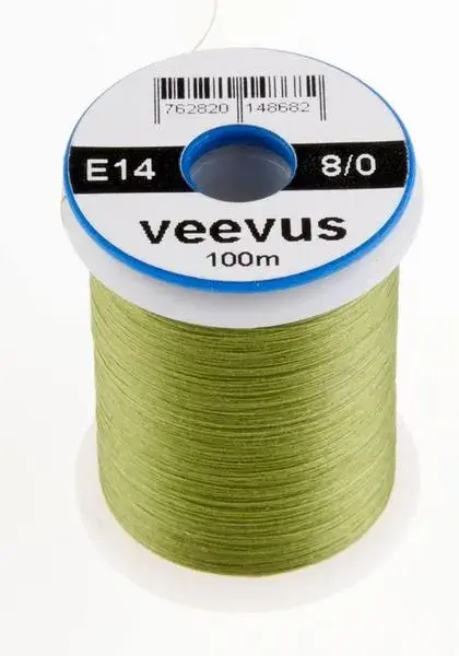 Veevus bindetråd 8/0 - Olive Råsterk, lett å splitte 