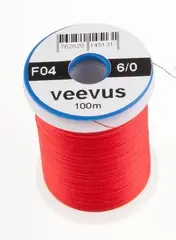 Veevus bindetr&#229;d 6/0 - Red R&#229;sterk, lett &#229; splitte