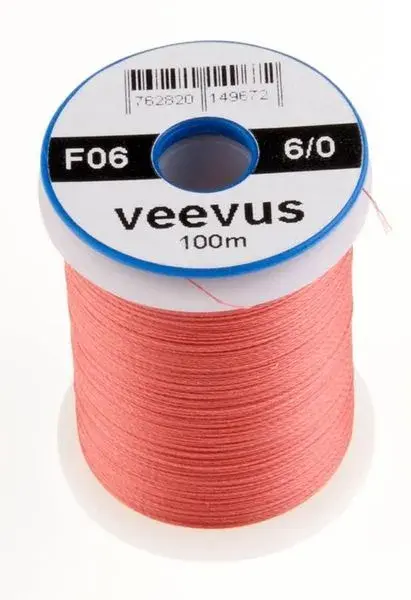 Veevus bindetråd 6/0 - Rose Pink Råsterk, lett å splitte 