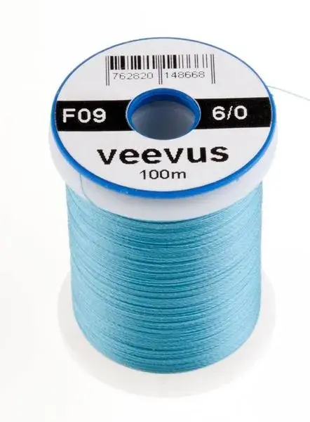 Veevus bindetråd 6/0 - Silver Dr. Blue Råsterk, lett å splitte 