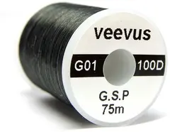 Veevus G.S.P bindetr&#229;d Black 100D R&#229;sterk Gel Spun Polyethylene