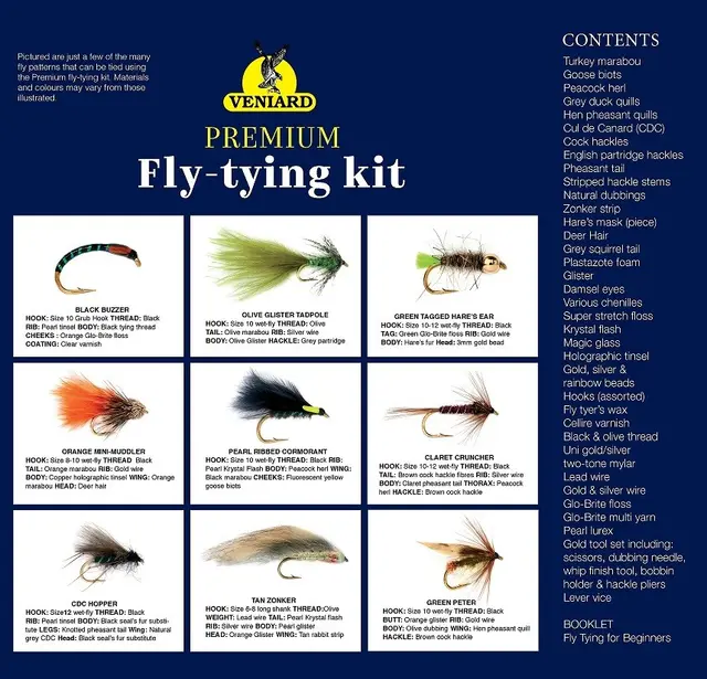 Veniard Premium Fly Tying Kit 100år Fluebindesett anniversary edition 