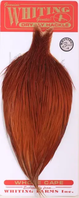 Whiting Dry Fly Cape - Brown Bronsegradering 