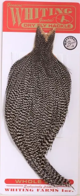 Whiting Dry Fly Cape - Grizzly Bronsegradering 