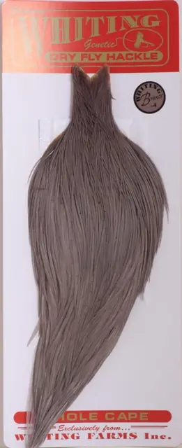 Whiting Dry Fly Cape - Medium Dyed Dun Bronsegradering 