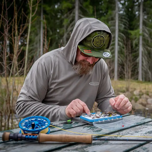 Vision Bamboo Bug & UV Hoodie S PaleO Teknisk hettegenser med anti-myggmiddel 