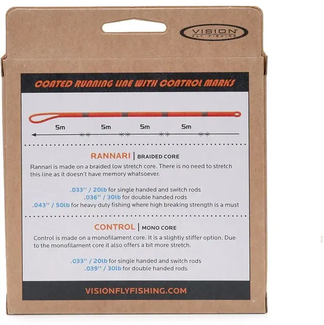 Vision Rannari Running Line .023"/12lb Ultratynn coated skyteline 