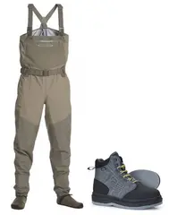 Vision Koski Felt Edition vadepakke 4-lags vadebukse og vadesko med filts&#229;le