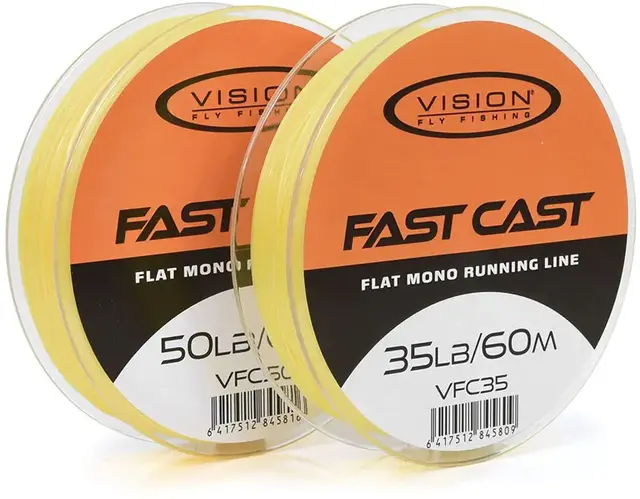 Vision Fast Cast Running Line 60m 35lbs Flat mono skyteline 