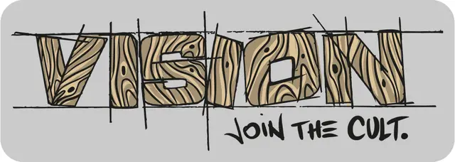 Vision Join the cult sticker 150mm Dekorklistremerke 