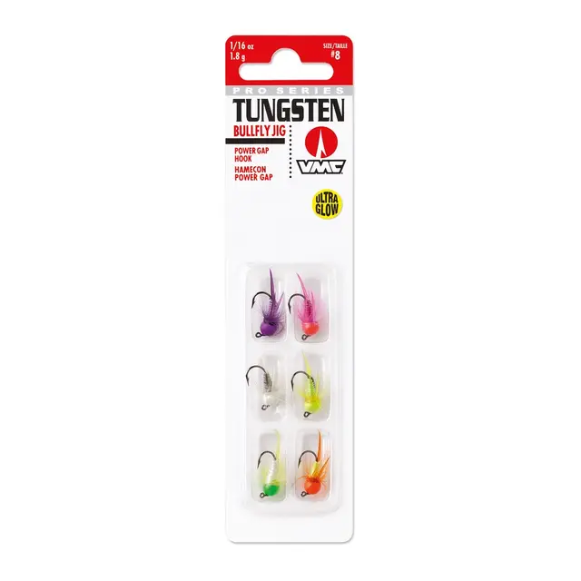 VMC Tungsten Bullfly Kit 6pk #10 Glow 