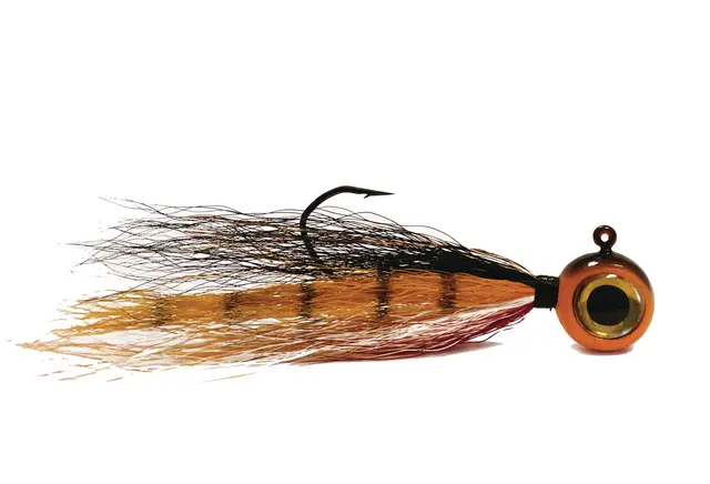 VMC Moontail Jigs Bullhead 10,5g Jigghoder utstyrt med bucktail og flash 