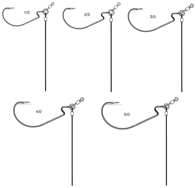 VMC 7342TK Tokyo Rig Light #1/0 Rig for små gummiagn på dypt vann 