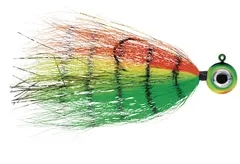 VMC Moontail Jigs Fire Tiger 10,5g Jigghoder utstyrt med bucktail og flash