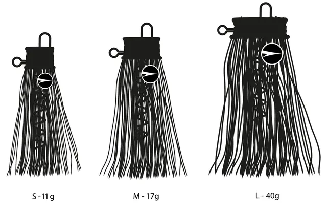 VMC Mustache Rig Butternut 11g S Livlig hårprydet rundt jigghode 