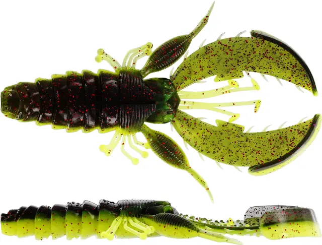 Westin CreCraw Creaturebait 8,5cm 7g Black/Chartreuse, 5-pack 