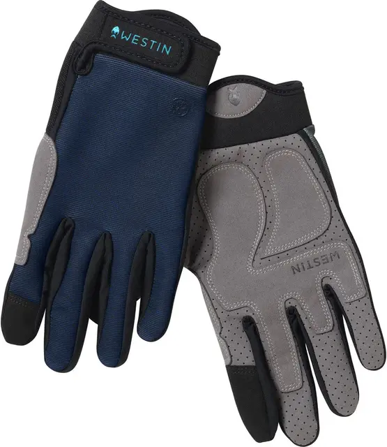Westin Drip Upf Glove M Petrol Blue Fiskehansker med UV beskyttelse 