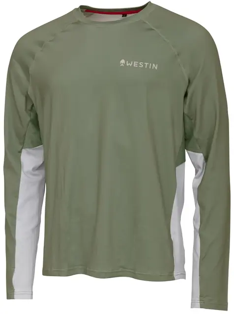 Westin Flats Upf Shirt Sage Green M Luftig fiskegenser med UV beskyttelse 
