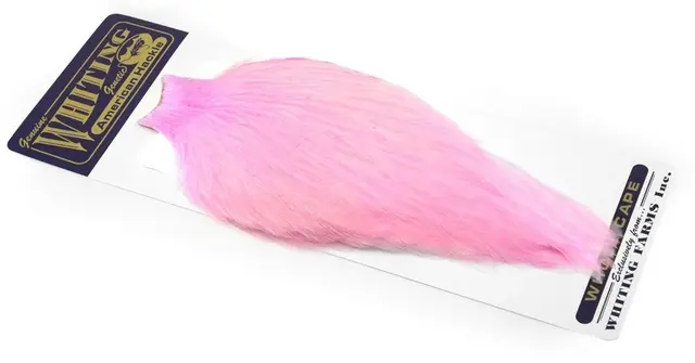 Whiting American Rooster Cape White dyed Shell Pink 