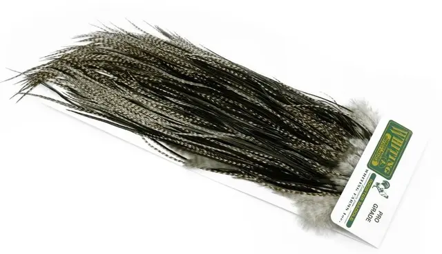 Whiting Hebert Pro Grade Saddle DGrizzly Naturfarget tørrfluehackle 
