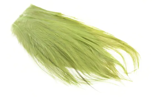 Whiting Bugger Pack Golden Olive Lange fjær med naturlig tapering 